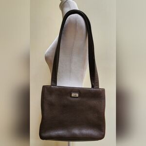 Vintage The Sak Brown Pebbled Leather Shoulder Bag Tote
